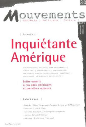 Revue mouvements n30 inquietante amerique