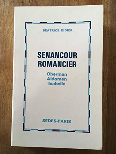 Senancour romancier