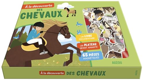 À la découverte des chevaux: Coffret avec 65 pièces magnétiques, 1 plateau aimanté, 1 livret