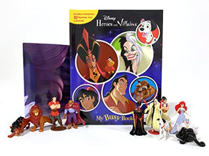 Disney Heroes and Villains My Busy Books - Storybook, 10 figurines, playmat 