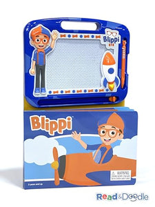 Blippi: Activity Book Learning, Writing, Sketching with Magnetic Drawing Doodle Pad for Kids 