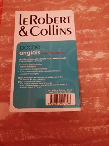 Robert and Collins poche anglais: Anglais-francais : Francais-anglais