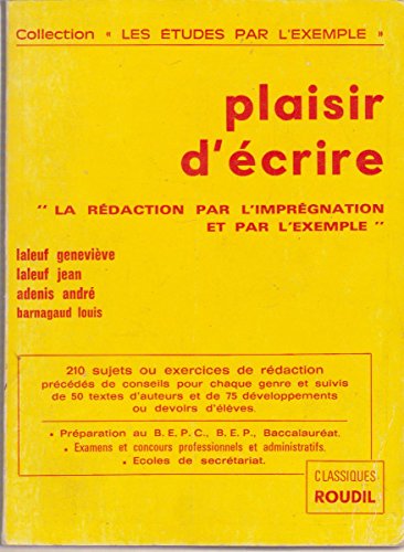 Plaisir d'écrire