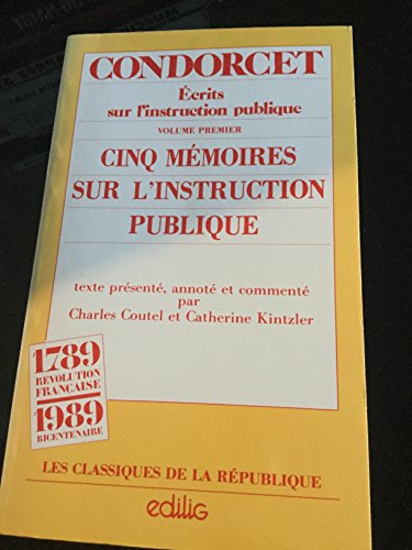 Ecrits sur l'instruction publique