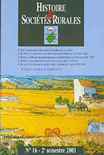 Histoire ET SOCIETES RURALES 16