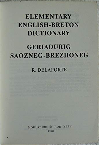 Elementary Breton-English and English-Breton dictionary