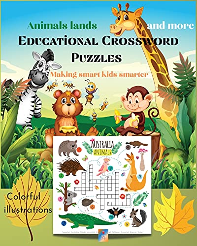 Animals lands and more Educational Crossword Puzzles- Making smart kids smarter
