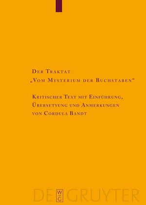 Der Traktat "Vom Mysterium der Buchstaben"