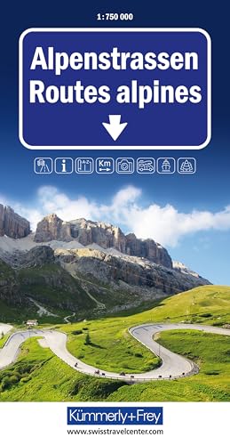 Alpine Routes Map 1:750,000