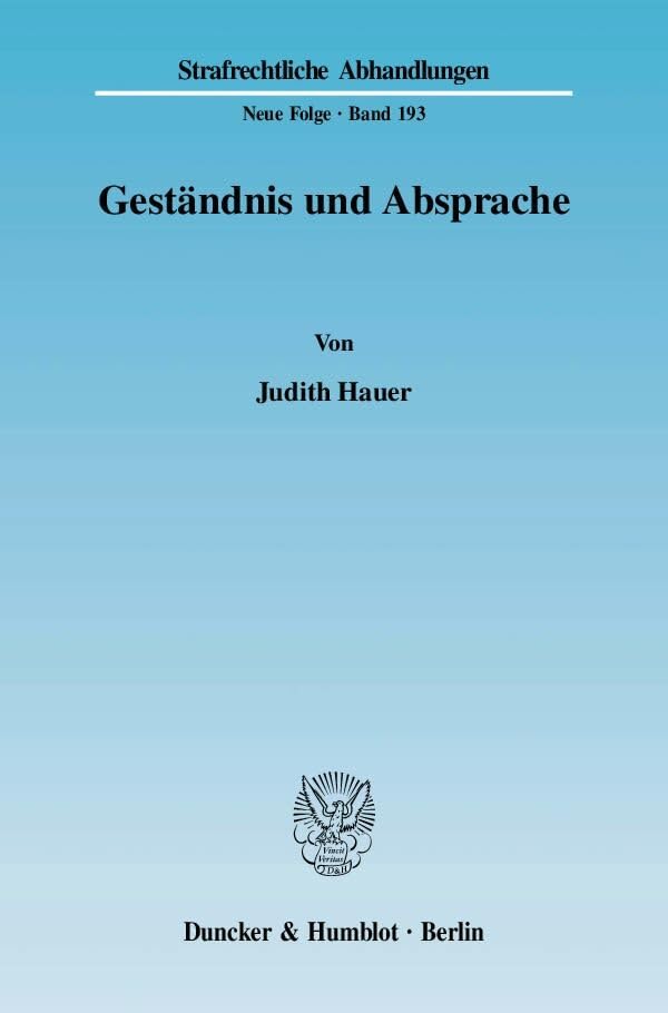 Gestandnis Und Absprache