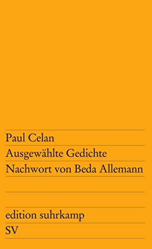 Ausgewahlte Gedichte Nachwort Von Beda Allemann
