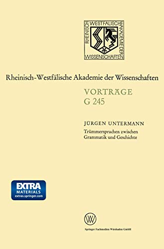 Trummersprachen zwischen Grammatik und Geschichte
