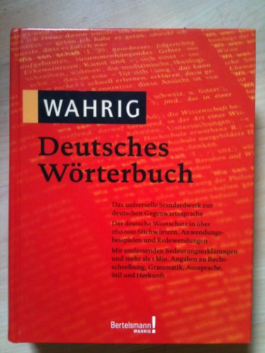 Wahrig deutsches worterbuch. Das universelle standardwerk zur deutschen gegenwartssprache