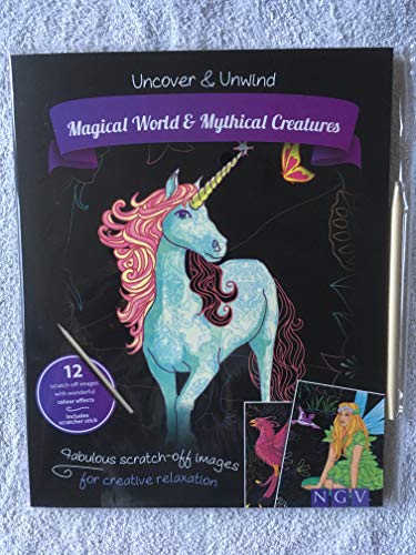 Uncover and unwind scraperfoil the charming magical world and mythical creatures 12 pack