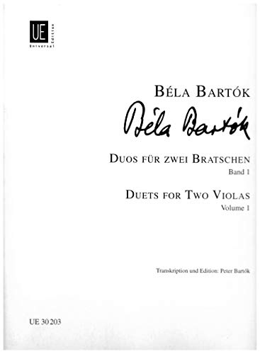 Bela Bartok Duets for Two Violas, Volume 1
