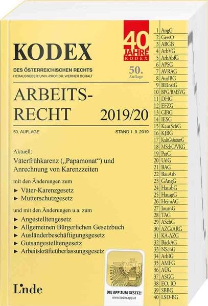 KODEX Arbeitsrecht 2019/20