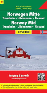 Norway Central - Trondheim - Lillehammer - Alesund Sheet 2 Road Map 1:250 000 