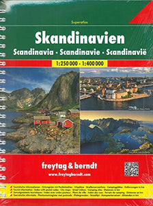 Scandinavia (B, Dk, D-North, Fin, Lux, N, Nl, S)   Road Atlas 1:250 000 - 1:400 000 