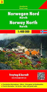 Norway North - Narvik Sheet 3 Road Map 1:400 000 