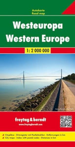 Western Europe Road Map 1:2 000 000 