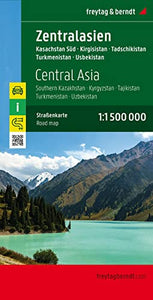 Central Asia - Kazakhstan South - Kyrgyzstan - Tajikistan - Turkmenistan - Uzbekistan Road Map 1:1 500 000 