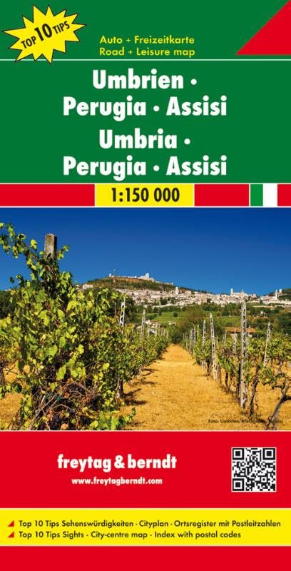 Umbria - Perugia - Assisi Road Map 1:150 000