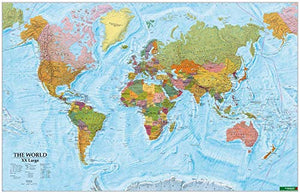 The World Xxl Map Poster, Flat in a Tube, Xxlarge 1:20 000 000 