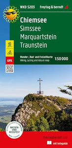 Chiemsee, hiking, cycling and leisure map 1:50,000, freytag & berndt, WKD 5203, with info guide 
