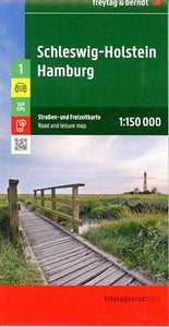 Schleswig - Holstein  Hamburg Road and Leisure Map 