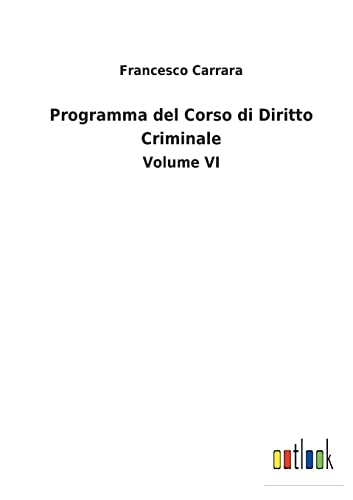 Programma del Corso di Diritto Criminale