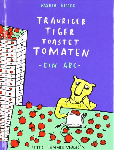 Trauriger Tiger toastet Tomaten
