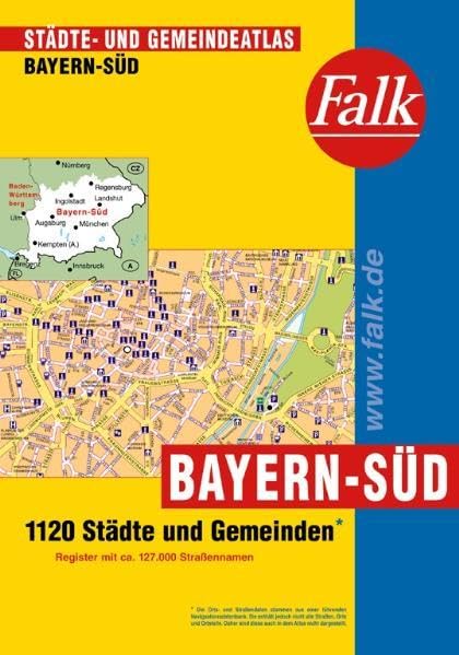 Falk Städte- und Gemeindeatlas Bayern-Süd.