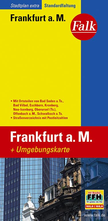 Frankfurt plattegrond (Falkplan Falk-Faltung)