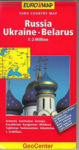 Russia, Ukraine, Belarus GeoCenter Euro Map