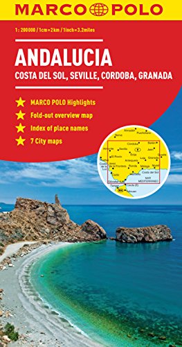 Andalusia, Costa Del Sol, Seville, Cordoba, Granada Marco Polo Map