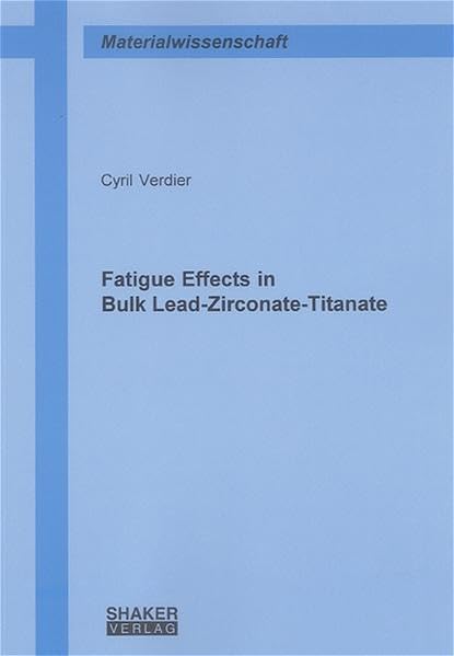 Fatigue Effects in Bulk Lead-zirconate-titanate