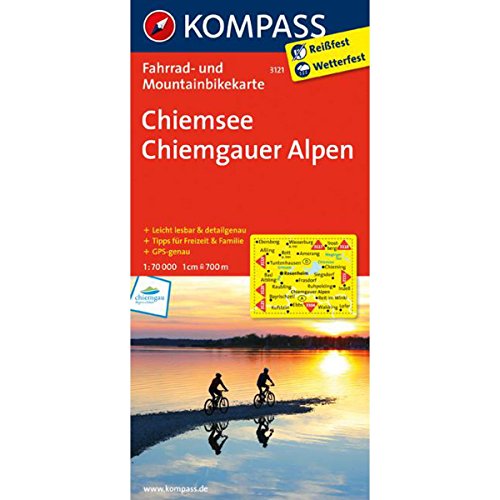 Chiemsee - Chiemgauer Alpen 3121 GPS wp kompass: Fietskaart 1:70 000