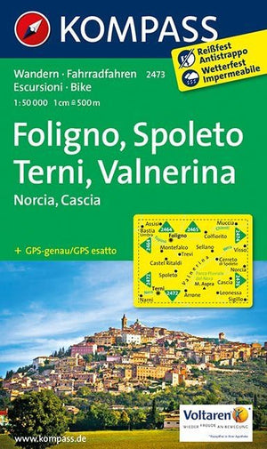 Foligno - Spoleto - Terni - Valnerina - Norcia - Cascia 1 : 50 000: Wanderkarte mit Radtouren. GPS-genau