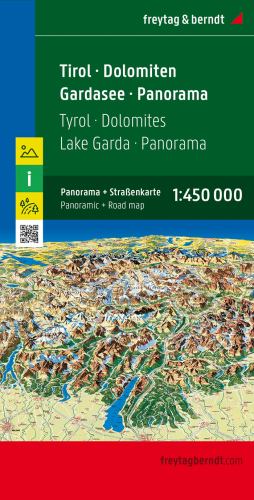 Tirol - Dolomites - Lake Garda - Panorama, Automap 1:450.000