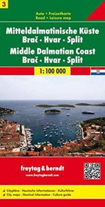 Sheet 3, Middle Dalmatian Coast - Bra? - Hvar - Split Road Map 1:100 000 
