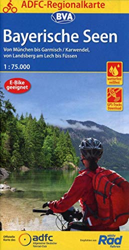Bayerische Seen cycling map