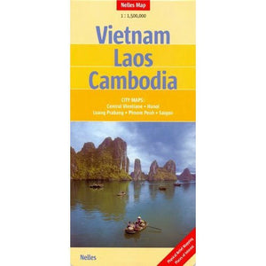 Vietnam, Laos, Cambodia Map 