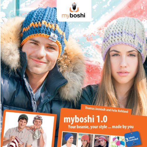 myboshi 1.0 - Beanie Hat Crochet Designs Book - with 3 Labels