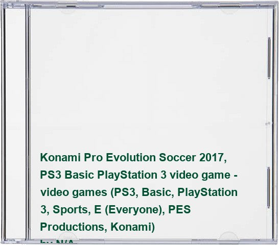 Konami Pro Evolution Soccer 2017, PS3 Basic PlayStation 3 video game - video games (PS3, Basic, PlayStation 3, Sports, E (Everyone), PES Productions, Konami)