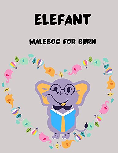 Elefant malebog for born