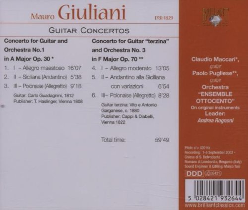 Complete Guitar Concertos (Ensemble Ottocento)