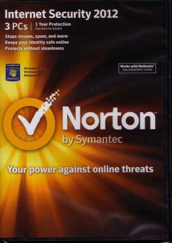 Norton Internet Security 2012 1 User 3 PC's 1 Year protection