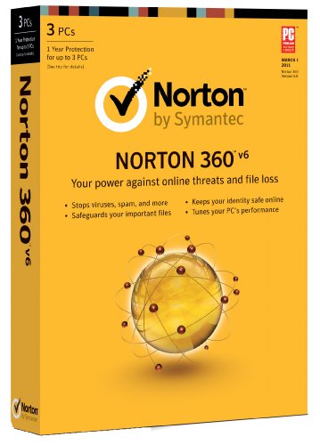 Norton 360 v6.0, 1 User, 3 PCs 1 Year Subscription (PC)