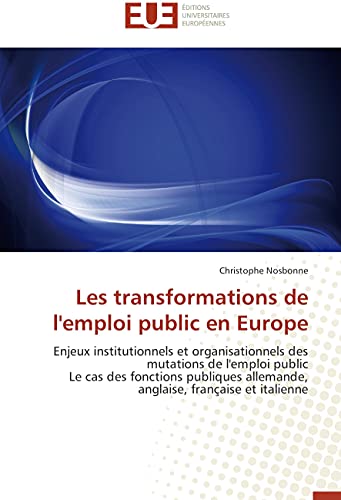 Les transformations de l'emploi public en europe