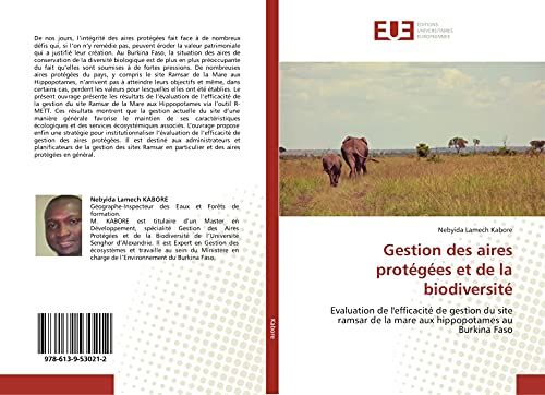 Gestion des aires protégées et de la biodiversité: Evaluation de l'efficacité de gestion du site ramsar de la mare aux hippopotames au Burkina Faso